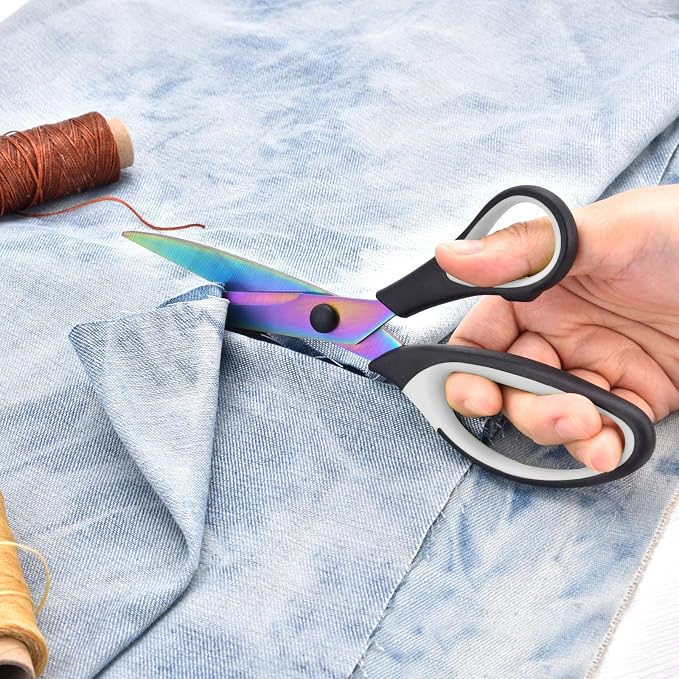 Craft Scissors Set of 3 Pack, All Purpose Sharp Titanium Blades Shears - Image 2