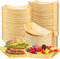 120 Pack 2Lb Paper Food Boat Trays Disposable Paper Boat Plate Containers by MotBach