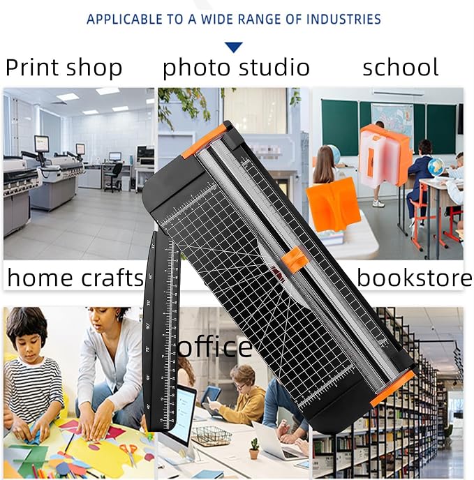 A4 Paper Cutter Paper Trimmer Portable Paper Slicer, 12 Inch Titanium - Image 5