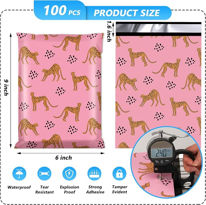 6x9 Inch 100 Pcs Poly Mailer, Waterproof & Tear-Resistant Shipping Bags - Image 2