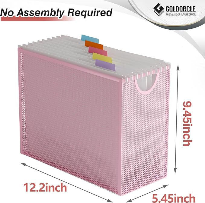 Hanging File Organizer, Letter-Size File Holder Filing Box - Image 2