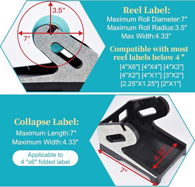 Shining Rhinestone Label Holder, Thermal Label Holder - Image 3