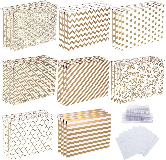 Estune 32 Pcs Decorative Hanging File Folders Letter Size Cabinet File Folders by Estune
