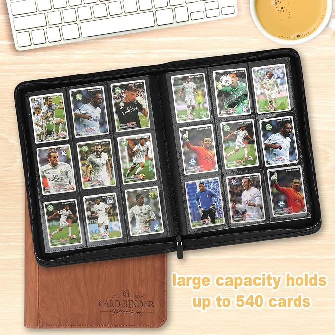 9 Pocket Card Binder, Premium Zip Trading Card Binder, 540 Double Sided Pocket - Image 4