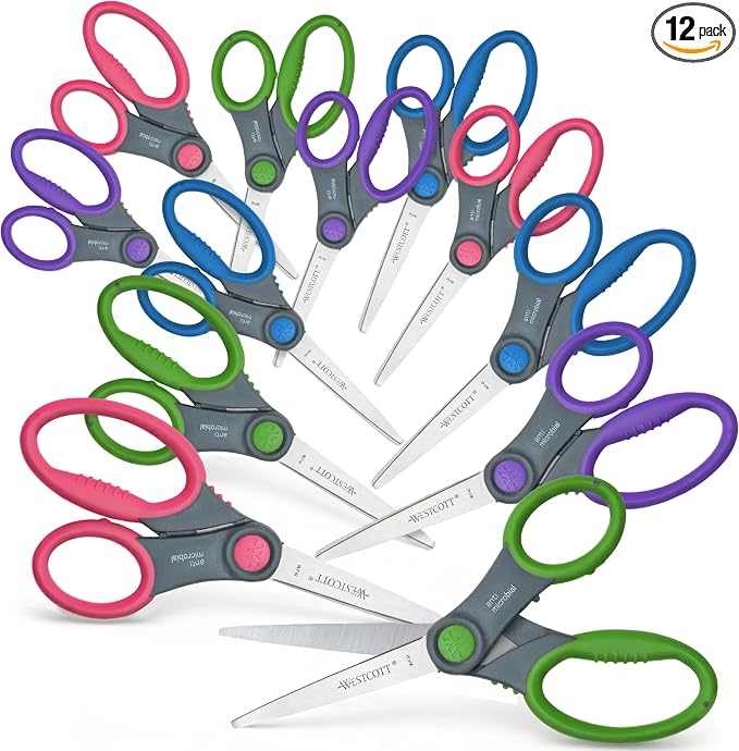 Westcott 12-Pack 6” Kids Scissors Scissors by Westcott