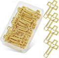 Gold Heart Cross Paper Clips Gold by Unknown