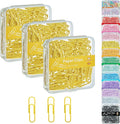 NEEWAY Small Paper Clips, 1.1 Inch Vinly Coated Colored Paperclips, 3 Pack of by NEEWAY