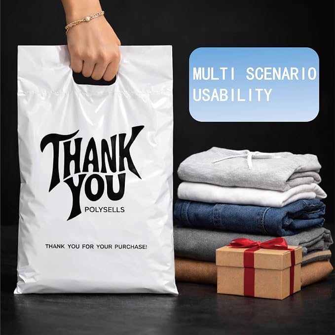 POLYSELLS Thank You Poly Mailers 12x15.5 inches 50 Pcs Waterproof Self-Sealing - Image 3