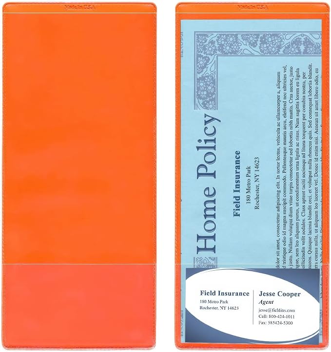 StoreSMART - Orange Plastic Policy Holders - 100 Pack - INS30-O-100 by StoreSMART