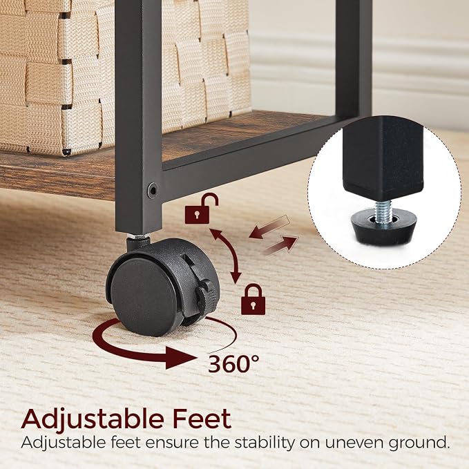 MAHANCRIS Printer Stand, 3-Tier Under Desk Rolling Cart - Image 7