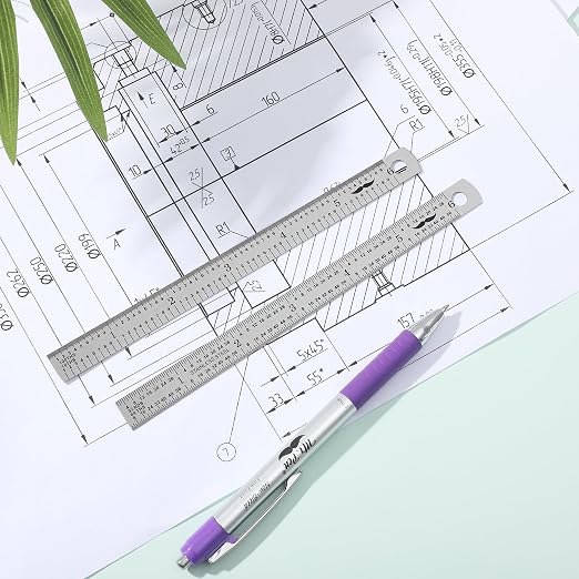 Mr. Pen- Machinist Ruler, 6 Inch, 2 Pack, Stainless Steel Imperial | Precision - Image 6