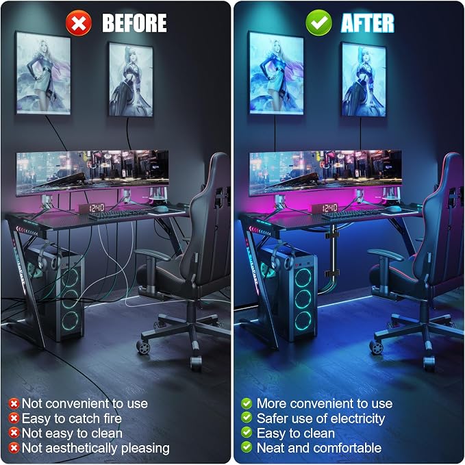 XHF 100 PCS Self Adhesive Cable Clips Black, Wire Clips Cable Management Wire - Image 7