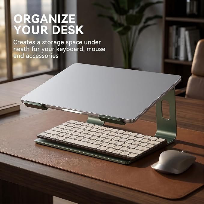 SOUNDANCE Laptop Stand, Aluminum Computer Riser, Ergonomic Laptops Elevator - Image 4