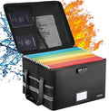 File Box with Lock, Fireproof Document File Organizer Box with Zipper & by JALIELL