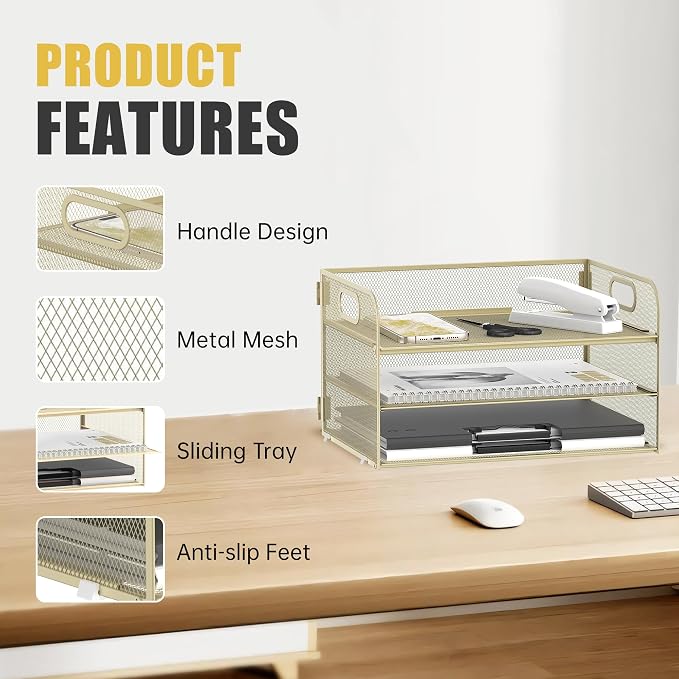 DALTACK 3 Tier Paper Organizer - Image 4