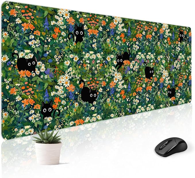 Mousepad Desk Mat Gaming Large Keyboard Cute Office Desktop Computer Laptop Cat by Stanoha