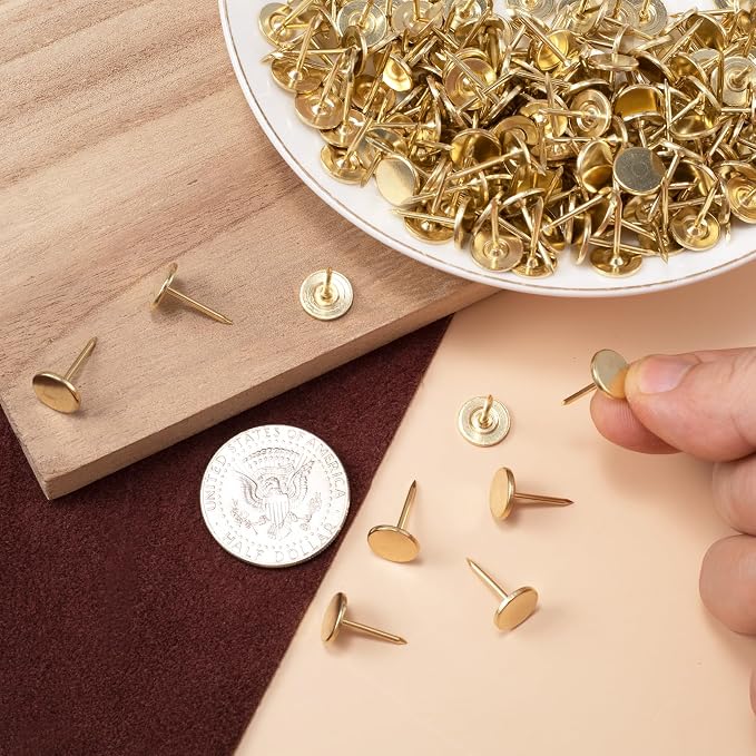120pcs Flat Head Thumb Tacks for Wall, 0.4" x 0.6" Decorative Wall Pins Nails - Image 3