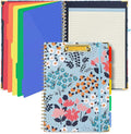Spiral Clipboard Folio with Refillable Lined Notepad, 5 Extra Folders, 10 by ARTHIVARZ