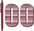 Deegtran 100 Pack No Bleed Red Barrel Click Pens, Wholesale Retractable by DEEGTRANPENS