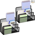 2 Pieces Desk Mail Organizer, Metal Mesh Small File Holders Letter Organizer by LETURE