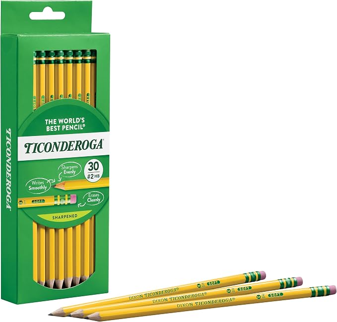 Ticonderoga Wood-Cased Pencils, Pre-Sharpened, 2 HB Soft, 6 Packs/180 Count - Image 4