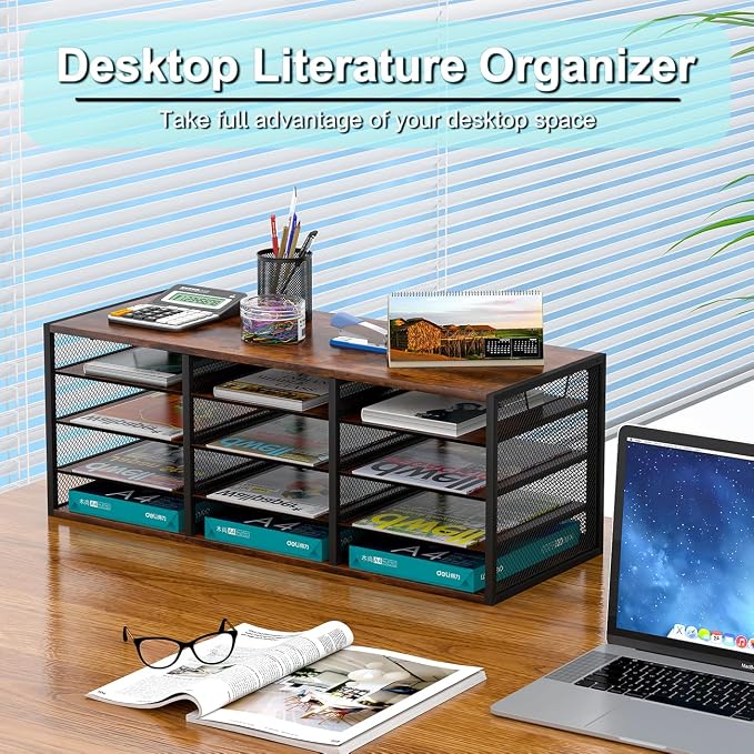 Mail Sorter Adjustable Holder, Countertop Literature Organizer, Student Mailbox - Image 5