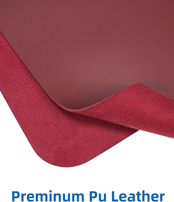 Leather Desk Pad Protector, Mouse Pad, Office Desk Mat, Non-Slip PU Leather - Image 2
