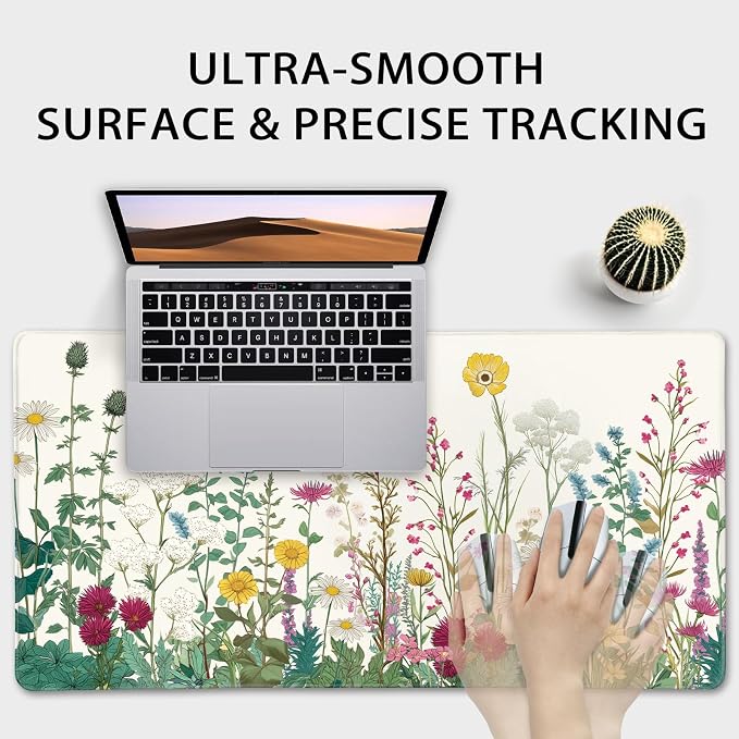 Wildflower Garden Large Gaming Mouse Pad 31.5"x15.7"｜ XXL Desk Mat, Non-Slip - Image 5