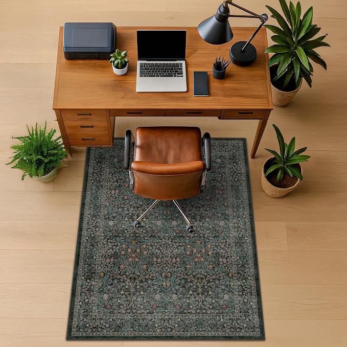 48"x60" Dark Green Office Chair Mat - Image 8