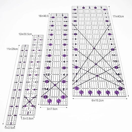 Quilting Rulers Sewing Ruler, Acrylic Quilting Ruler Templates, Precision - Image 2
