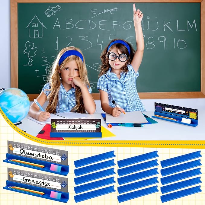 PerKoop 35 Pcs Classroom Desk Name Plates Holder - Image 5