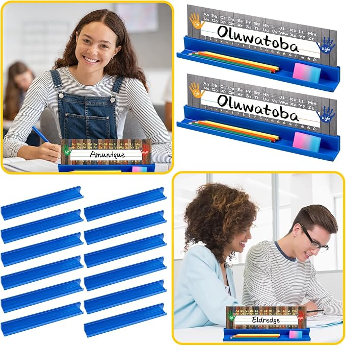 PerKoop 15 Pcs Classroom Desk Name Plates Holder - Image 5