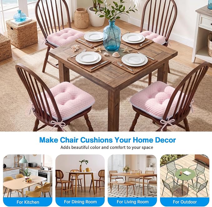 BETU Cooling Chair Cushions Set of 4, 3.5” Thick Seat Cushions, Breathable - Image 9