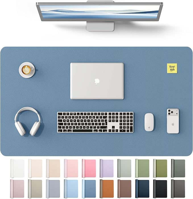 YSAGi Leather Desk Protector, Office Mat, Large Mouse Mat, Non-Slip PU Leather by YSAGi