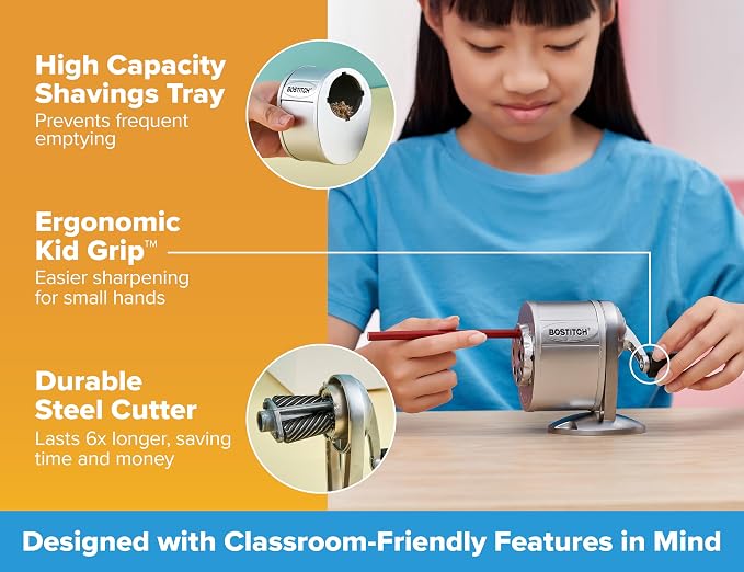 Bostitch Metal Manual Pencil Sharpener - Image 5