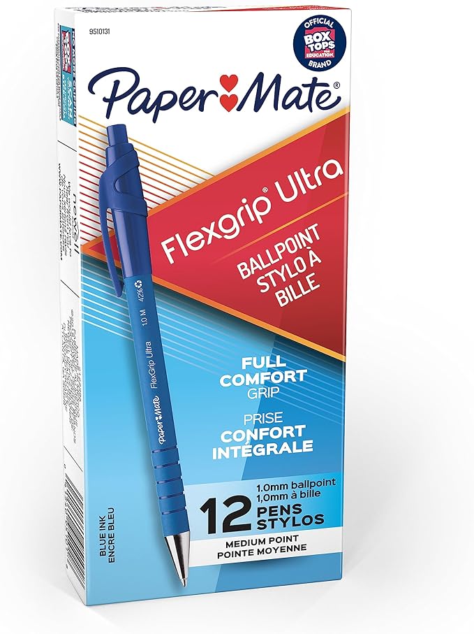 Paper Mate FlexGrip Ultra Retractable Ballpoint Pens, Medium Point, Teacher by Unknown