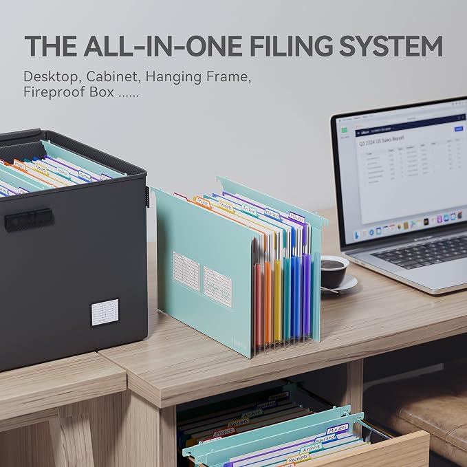 ThinkTex Plastic Expanding Hanging File Folders, 7 Innovative 1.2" Accordion - Image 6