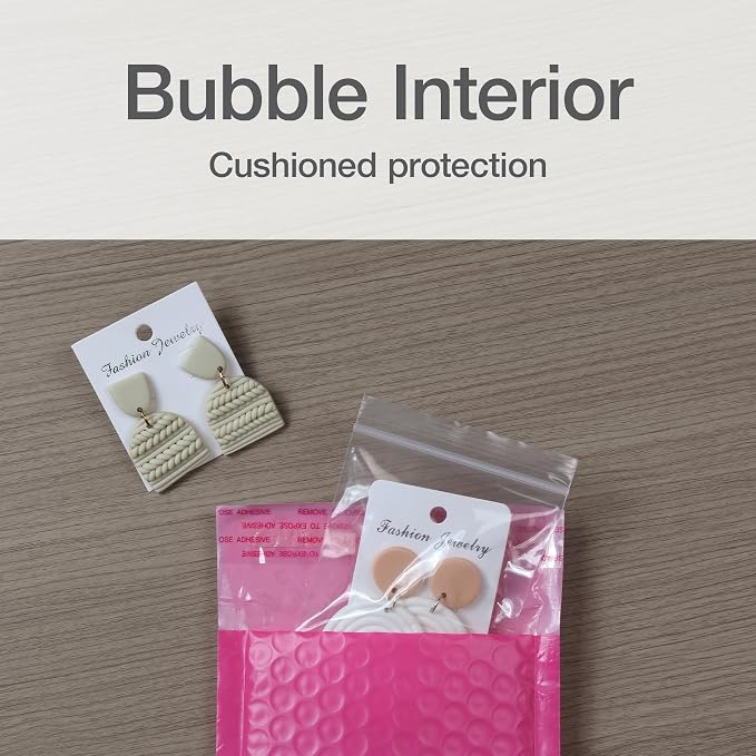 Quality Park Bubble Mailers, 4 x 8 Shipping Envelopes, Small Pink Padded - Image 3