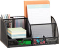 Mind Reader 7-Compartment Desktop Organizer, Metal Mesh Desk Organizer by MindReader