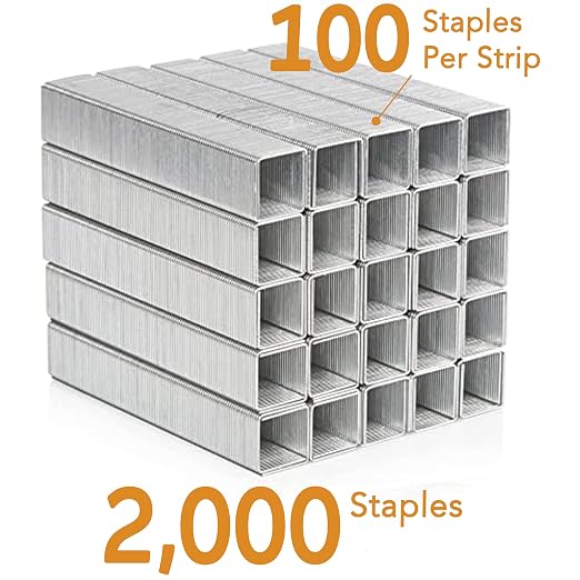 Heavy Duty Staples, 1/2 Inch Chisel Point Staple, 120 Sheet Capacity, 000 - Image 2