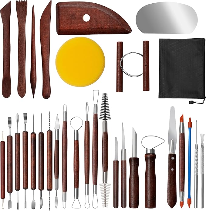 Amrules Clay Tools Kit, Practical Polymer Clay Sculpting Tools Kit, Air Dry by Amrules