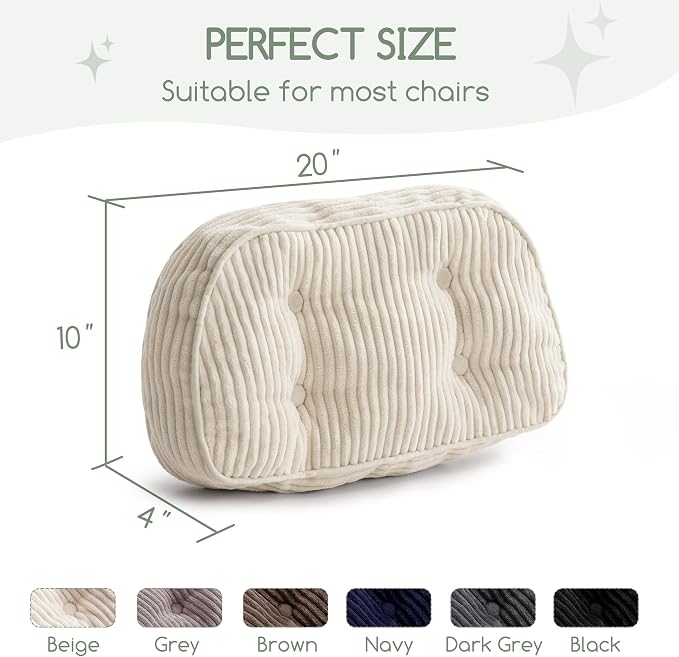 HIGOGOGO Lumbar Support Pillow for Recliner Chair/Accent Chair/Couch/Office - Image 3