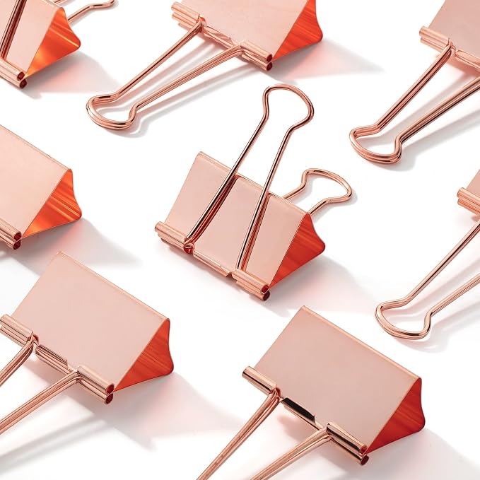 Mr. Pen- Metal Binder Clips, 2 Inches, Extra Large Size | Rose Gold Binder - Image 8