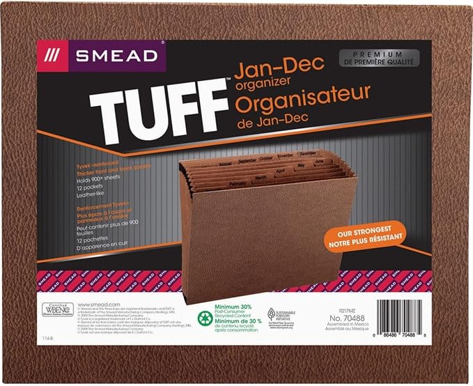 Smead TUFF Expanding File, 12 Pockets, Letter Size - Image 6
