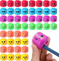 Mr. Pen- Pencil Sharpeners Manual, 48 Pack, Dual Hole, Smiley | Bulk Handheld by MrPen