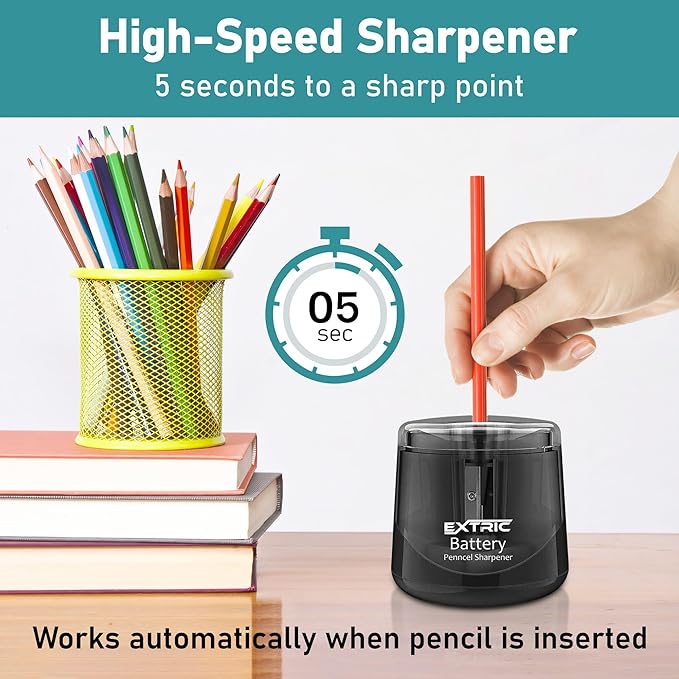 Battery Powered Electric Pencil Sharpener - Image 3