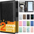 Forvencer Server Book, 2 Zipper Pocket, Server Books by Forvencer