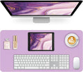 Non-Slip Desk Pad Mat, Leather Purple Desk Mat by Meetcolor