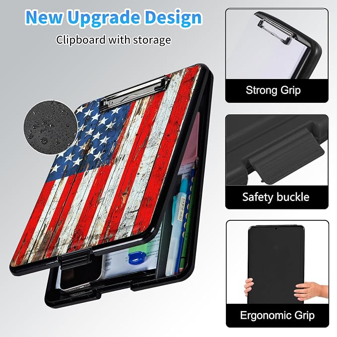 Clipboard with Storage, A4 High Capacity Clip Boards 14.4 x 9.6, Heavy Duty - Image 3