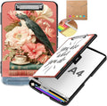 Parrot Flowers Clipboard with Storage, Clip Board 8.5 x 11（A4) with Pen Holder by Unknown